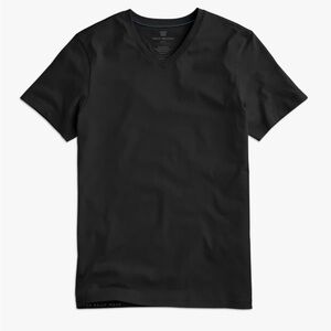 Mack Weldon Black Short Sleeve V-Neck Tee